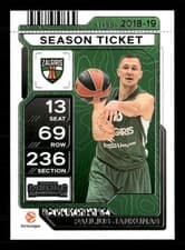 Paulius Jankunas 2025-26 Panini Contenders EuroLeague Base Season Ticket card