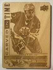 2024-25 Upper Deck Engrained Icons Carved in Time Ray Bourque #CT-RB card