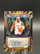 2024-25 Panini Obsidian Scorched Signatures Miles McBride #SS-MMB card