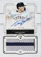 2025 Topps Definitive Collection Rookie Patch Autograph Shay Whitcomb #DRPA-SW card