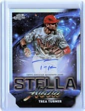 2025 Topps Cosmic Chrome Stella Nova Autographs Trea Turner #SNA-TT card