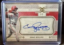 2025 Topps Definitive Collection Legendary Autograph Collection Jimmy Rollins #LAC-JR card