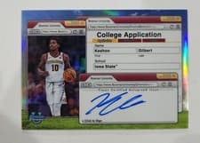 Keshon Gilbert 2024-25 Bowman University Chrome College Application Autographs card