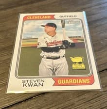Steven Kwan 2023 Topps Heritage card