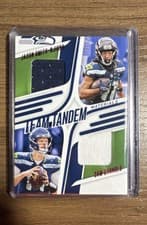 2025 Panini Absolute Team Tandem Materials Jaxon Smith-Njigba / Sam Darnold #TTM-SEA card