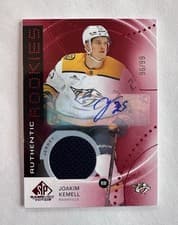 Joakim Kemell 2025 SP Game Used Authentic Rookies card