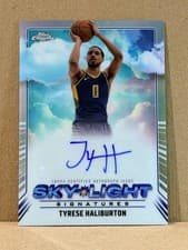 2024-25 Topps Chrome Sky-Light Signatures Tyrese Haliburton #SLS-THA card