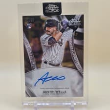 2024 Topps Chrome Black Super Futures Autographs Austin Wells #SFA-AW card