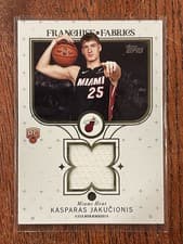 Kasparas Jakučionis 2025-26 Topps Franchise Fabrics card