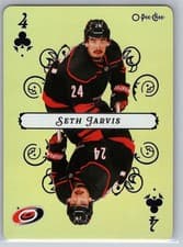 2025-26 O-Pee-Chee Playing Cards Seth Jarvis #4-CLUBS card
