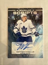 2024-25 Upper Deck Black Diamond Sparkling Scripts Matthew Knies #SS-MK card