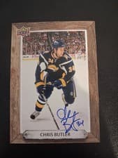 2024-25 Upper Deck Engrained Icons Beehive Portrait Signatures Chris Butler #BH-CB card