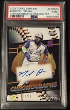 2025 Topps Chrome Chromographs Autographs Marcell Ozuna #CHR-MO card