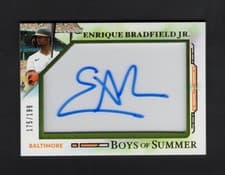 2025 Panini Boys of Summer Jumbo Acetate Signatures Enrique Bradfield Jr. #50 card