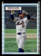2025 Topps Chrome Platinum 1955 Topps Double Headers Francisco Lindor / Mike Piazza #55DH-5 card