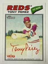2026 Topps Heritage Real One Autographs Tony Perez #ROA-TP card
