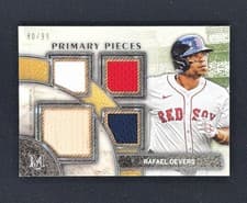2025 Topps Museum Collection Single Player Primary Pieces Quad Relics Rafael Devers #SPPQ-RD card