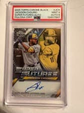 2025 Topps Chrome Black Super Futures Autographs Jackson Chourio #FSA-JCH card