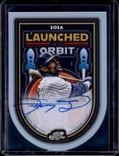 2025 Topps Cosmic Chrome Launched Into Orbit Autographs Sammy Sosa #LIOA-SS card
