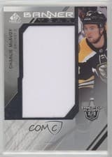 Charlie McAvoy 2021 SP Game Used NHL Stanley Cup Playoffs Banner Year Relics card