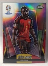 Jeremy Doku 2024 Topps Chrome UEFA Euro card