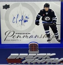 2024-25 Upper Deck Premier Premier Penmanship Cole Perfetti #PEN-CP card