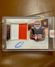 2025 Panini Immaculate Premium Patch Rookie Autographs Quinshon Judkins #17 card