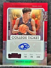 Orlando Robinson 2022 Panini Chronicles Draft Picks Contenders College Ticket Autograph card