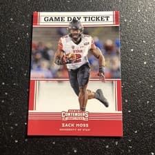 Zack Moss 2020 Panini Contenders Draft Picks Game Day Ticket card