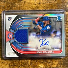 2025 Bowman Chrome Auto Relics Kevin Alcántara #BCAR-KA card