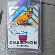 2025 Topps Chrome World Series Champion Autographs Rollie Fingers #WSC-RF card