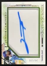 2025 Panini Boys of Summer Jumbo Acetate Signatures Junior Caminero #30 card