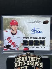 Vasily Ponomarev 2024-25 Upper Deck Premier Premier Rookie Auto Jersey card
