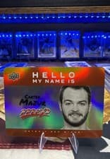 2025-26 Upper Deck MVP Hello My Name Is Stickers Carter Mazur #HNI-20 card