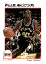 Willie Anderson 1991-92 Hoops Base Set card