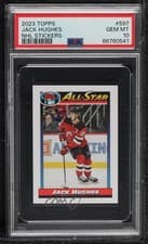 Jack Hughes 2023 Topps NHL Sticker Collection card