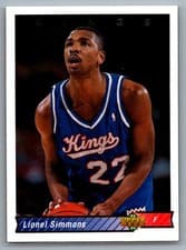 Lionel Simmons 1992-93 Upper Deck Base Set card