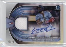 2025 Bowman Chrome Auto Relics Vladimir Guerrero Jr. #BCAR-VG card