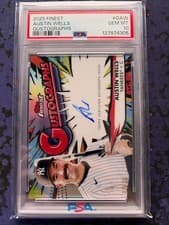 2025 Finest Gustographs Autograph Austin Wells #G-AW card