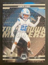 Jahmyr Gibbs 2025 Panini Mosaic Touchdown Masters card