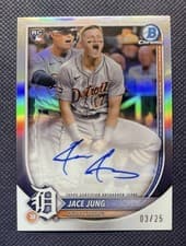 2025 Bowman Chrome Rookie Autographs Jace Jung #CRA-JJU card