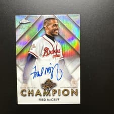 2025 Topps Chrome World Series Champion Autographs Fred McGriff #WSC-FM card