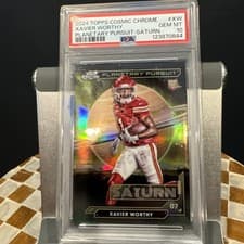 2024 Topps Chrome Cosmic Planetary Pursuit - Saturn Xavier Worthy #PPS-XW card