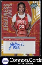 2024-25 Bowman's Best University Greatness Awaits Autographs Jaloni Cambridge #GAA-JC card