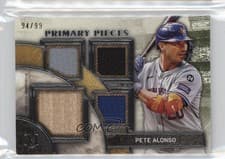 2025 Topps Museum Collection Single Player Primary Pieces Quad Relics Pete Alonso #SPPQ-PA card