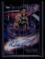 2025-26 Topps Midnight Stroke of Midnight Autographs Rookies Drake Powell #SMR-DP card