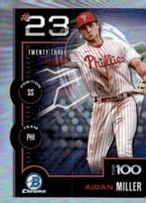 2025 Bowman Bowman Scouts Top 100 Aidan Miller #BTP-23 card