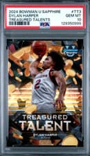 2024-25 Bowman University Chrome Sapphire Treasured Talent Dylan Harper #TT-3 card