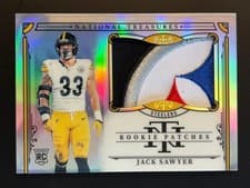 2025 Panini National Treasures Rookie Patches Premium Jack Sawyer #217 card