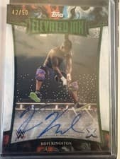 2025 Topps Exalted WWE Wrestling Elevated Ink Kofi Kingston #ELI-KKN card